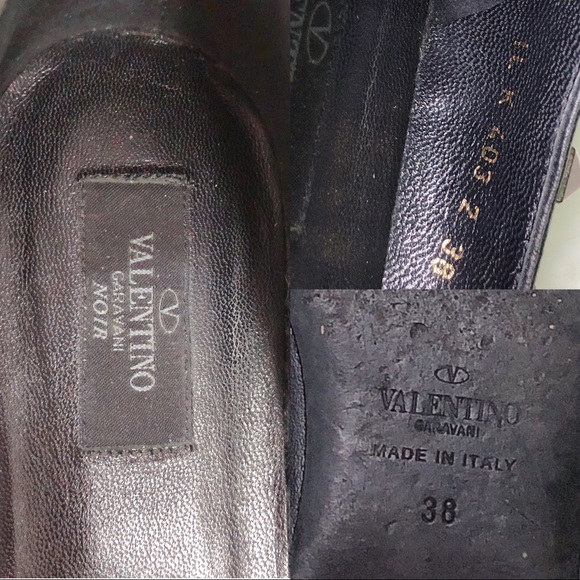 ❤️SOLD❤️Valentino rockstud balle flats so black 38 - Picture 7 of 8